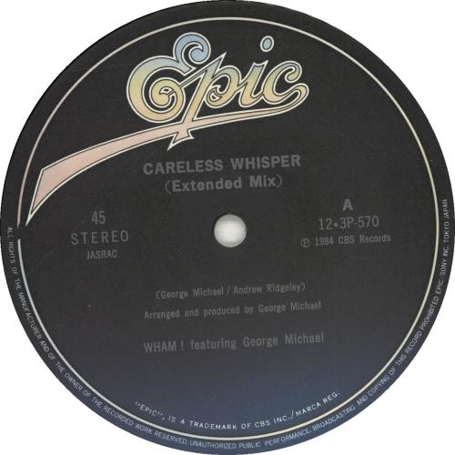Wham Careless Whisper + Obi Japanese 12